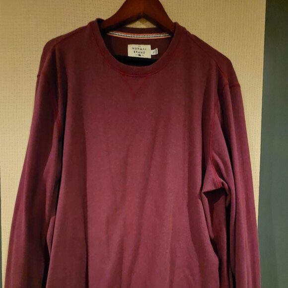 The Normal Brand Crewneck Sweatshirt – Maroon | Cozy Everyday Essential - Picture 3 of 5